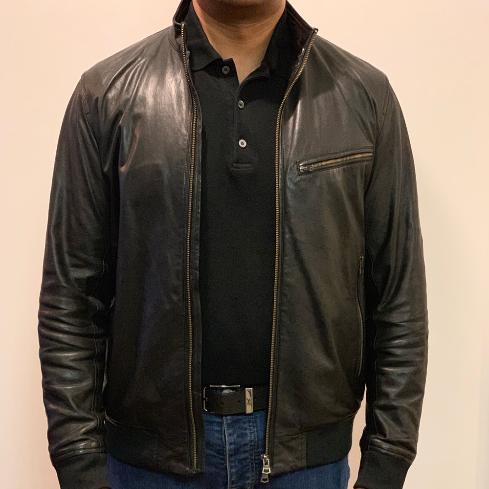 Theory lamb leather jacket